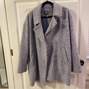 vince camuto purple boucle coat